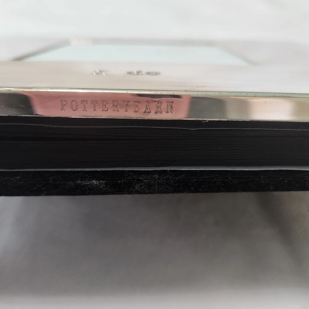 Pottery Barn Silver Plated I DO Great Memories Photo Album